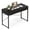 Black, variant on Costway Computer Desk Metal Frame Study Table Home Office Workstation w/2 Drawers Rustic