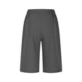 thumbnail image 4 of BLVB Linen Shorts for Women High Waisted Lightweight Bermuda Shorts Side Button Short Beach Vacation Outfits Pockets, 4 of 7
