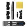 thumbnail image 3 of Dalazy Electric Hair Clippers 0.8-2.0mm Rechargeable Cordless Barber Man LED Ceramic Trimmers Shaver Machine with Limit Hairbrushes Gray, 3 of 8