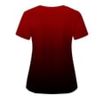thumbnail image 3 of Cameland Women's Working Uniform Nursing Uniform With Two Pockets Scrubs Top Gradient Color Short Sleeve V-neck Tee, 3 of 3