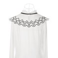 thumbnail image 3 of INSPIRE CHIC Detachable Fake Collar, Semi-Sheer Embroidery Mini Cape Neck Ruff for Blouse Black-4, 3 of 5