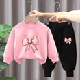 thumbnail image 3 of Pisexur Ensemble 2 Pcs pour Bébé Filles Garçons Automne Hiver Mode Décontractée Polaire Manches Longues Col Rond Chandails en Molleton et Pantalons Vêtements de Détente Imprimé Mignon Ensemble de Survêtement pour Enfants 3-8 Ans, 3 of 4