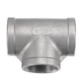 thumbnail image 5 of Uxcell Pipe Fitting Tee NPT Female Thread Hose Connector Adapter 304 Stainless Steel 1-1/4 NPT, 5 of 5