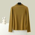 thumbnail image 2 of FAIWAD Women's Bottomed Tunic Tops Long Sleeve Round Neck Stretch Basic Lightweight Pullover Tops, 2 of 7