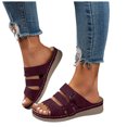 thumbnail image 1 of Sandales à Plateforme Compensée pour Femmes 2025 Plage Décontractées Ajustables Marche à Enfiler Chaussures d'Été, 1 of 5