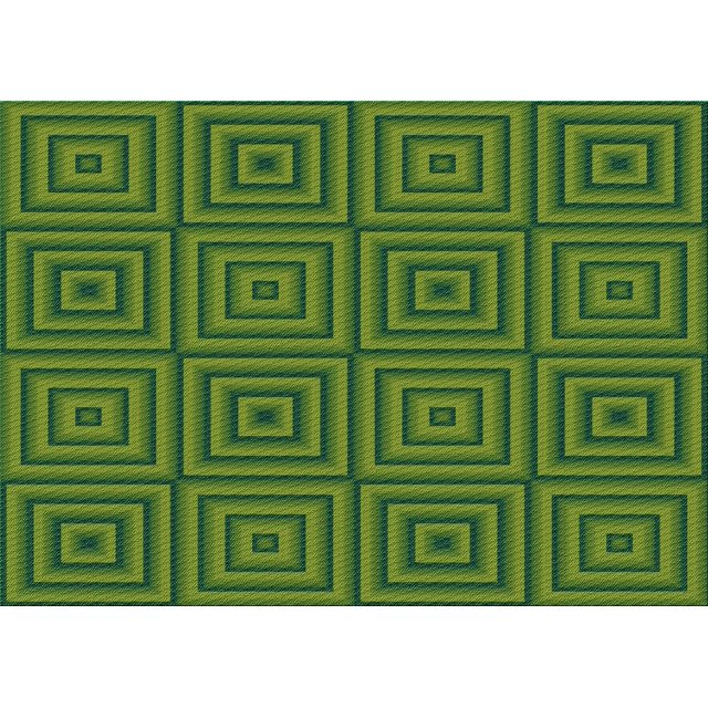 Ahgly Company Machine Washable Indoor Rectangle Transitional Green Apple Green Area Rugs, 2' x 4'