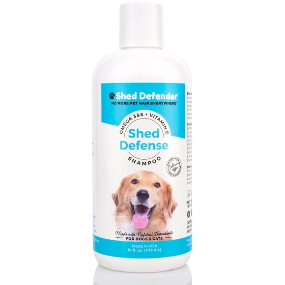 Shed Defender Shed Defense Dog Shampoo - Reduces Shedding, Veterinarian Recommended, Healthy Skin & Coat, Omega 3 & 6, Vitamin E, Natural Ingredients, Plant Based, Hypoallergenic,C