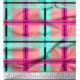 thumbnail image 1 of Soimoi Georgette Viscose Fabric Check Check Printed Craft Fabric by the Yard 42 Inch Wide, 1 of 4