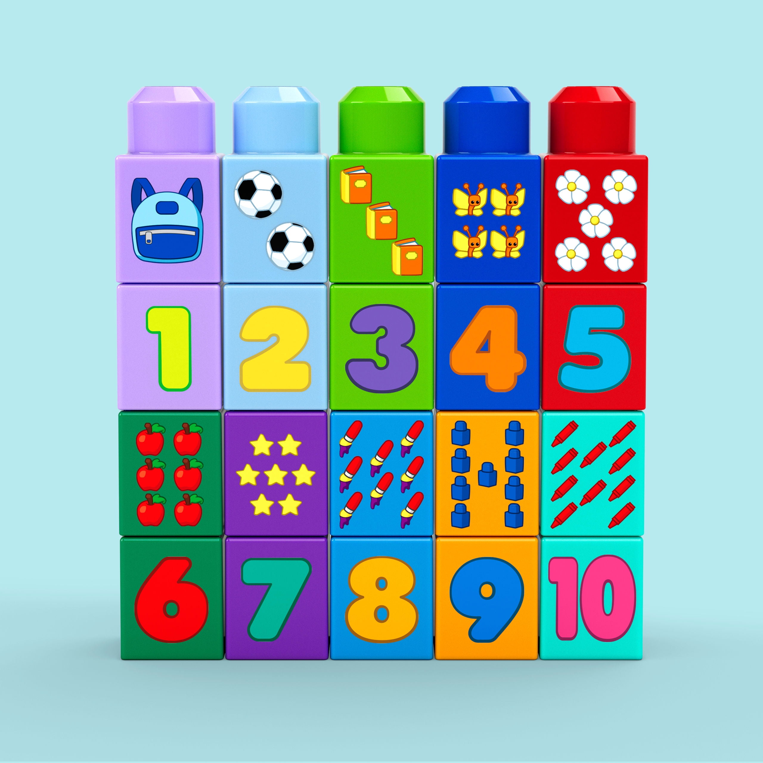 MEGA BLOKS-Mon Premier Bus des Chiffres-coffret de 45 pièces