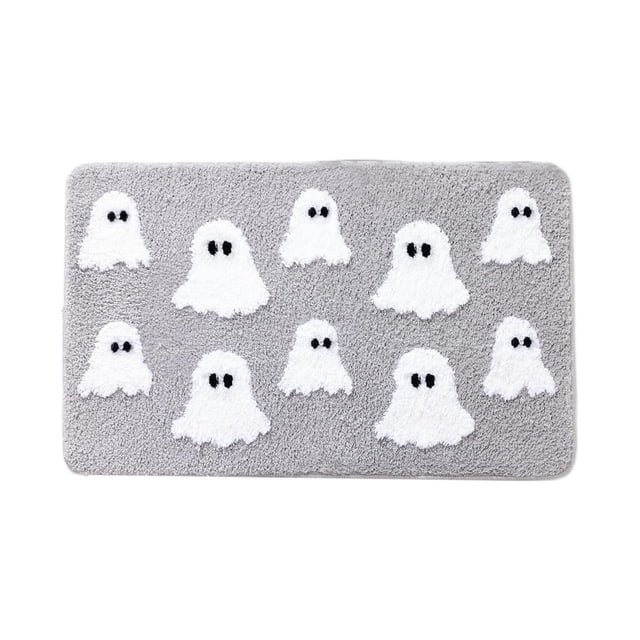 Living Room Decor,Halloween Pumpkin Rug Non Slip Soft Flannel Like Bath Mat Easy Clean Decor for Doorstep Living Room Bedroom