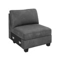 thumbnail image 5 of HONBAY Middle Seat of Modular Sectional Corduroy Sofas, Grey, 5 of 5