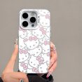 thumbnail image 2 of Sanrio Hello Kitty Cool Full Screen KT Phone Case For iPhone 15 14 13 12 11 Pro Max 8 7 Plus Candy Matte Shockproof Back Cover Fashion, 2 of 6