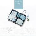 thumbnail image 5 of 6Pcs Foldable Travel Packing Cubes, Waterproof Storage Organizer Bags Set with Buckle and Mesh Design, 5 of 5