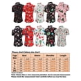 thumbnail image 2 of MAWCLOS Chemise de Noël pour Hommes Bouton vers le Bas Chemise de Noël Chemisier Col Revers Tops Simple Poitrine Vacances Manches Courtes T Floral Rouge S, 2 of 2
