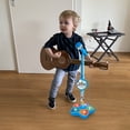 thumbnail image 2 of Blue Kids Karaoke Microphone Toy With Stand Simulation Singing Machine Portable Music Player With Lights And Sound Childrens Performance Microphone Gift For Boys Girls Blue #2yy2k, 2 of 3
