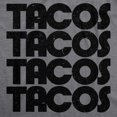 thumbnail image 2 of Mens Tacos Tacos Tacos T Shirt Funny Retro Tee for Guys (Heather Grey) - L, 2 of 3