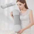 thumbnail image 4 of Neck Support Pillow Gray, Ergonomic Cervical Pillow with Memory Foam, Contoured Design for Side and Back Sleepers, Breathable Removable Cover for Pain Relief, 19.6x4.7x3.9 Inches, 4 of 7