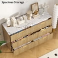 thumbnail image 2 of Ourlova Commode de Chambre en Bois à 6 Tiroirs avec Tiroirs Larges et Coffre de Rangement Moderne, Convient au Salon, au Garde-Robe, au Couloir, à l'Entrée, 2 of 7