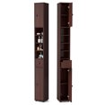 thumbnail image 1 of Gymax Tall Slim Bathroom Storage Cabinet Linen Tower w/Drawer Adjustable Shelves Brown, 1 of 10