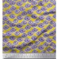 thumbnail image 1 of Soimoi Crepe Silk Fabric Peacock Feather Decor Fabric Printed Yard 42 Inch Wide, 1 of 3