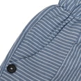 thumbnail image 4 of Womens Summer Woven Striped Patchwork Button Loose Cotton Linen Casual Capris, 4 of 6