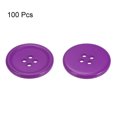 thumbnail image 3 of Unique Bargains Boutons de Couture Ronds en Résine Violette à 4 Trous (Lot de 100), 3 of 5