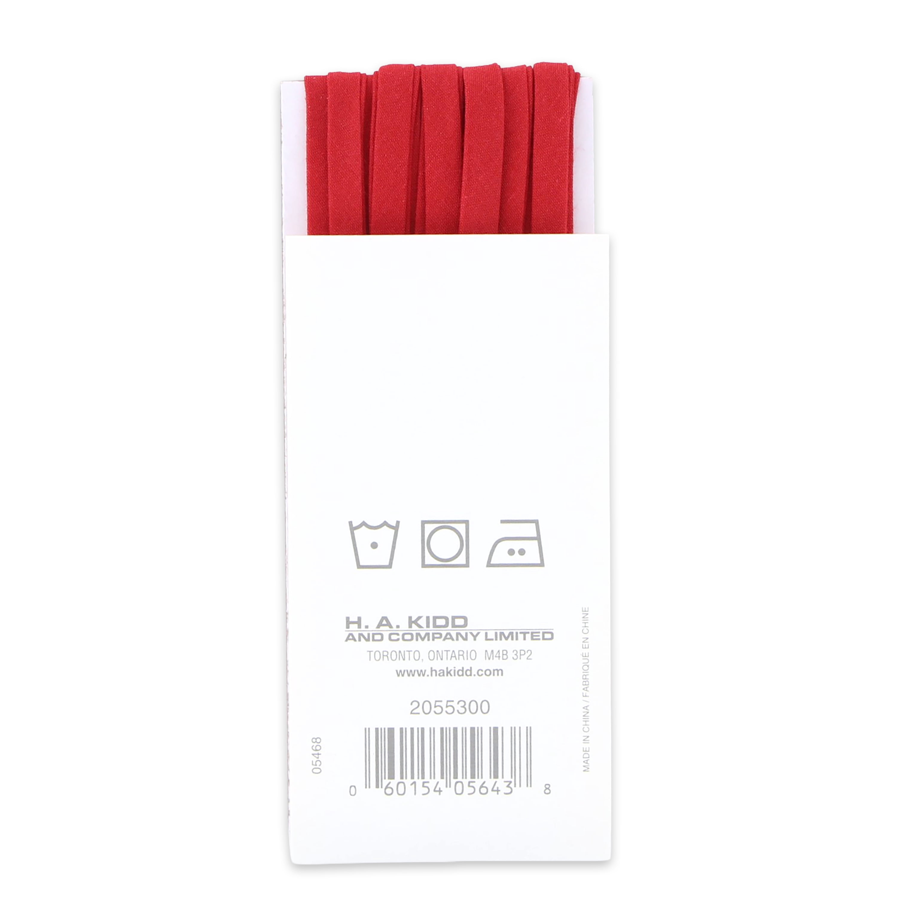UNIQUE double Fold Bias Tape, 7 mm (0.28 po) × 3.7 m (4.05 vg), Polyester-Cotton, blanc