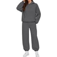 thumbnail image 1 of sageysalite Ensembles de Survêtements pour Femmes Col Rond Chandail à Enfiler Manches Longues Ensembles 2 Pcs Décontractés Entraînement Course Jogger Ports Tenues d'Automne, 1 of 6