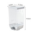 thumbnail image 2 of Bulk Cereals Jar Food Storage Container Oatmeal Dispenser Organizer Wall Mounted 1L White, 2 of 9