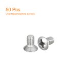thumbnail image 3 of Unique Bargains Vis de Machine à Tête Ovale M6x10mm, Lot de 50 Vis à Tête Fraisée Légèrement Relevée en Acier Inoxydable 304, 3 of 5