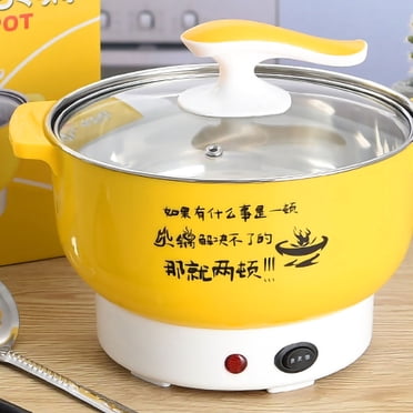 Electric Cooking Pot Electric Cooker Hot Pot Electric Cooking Pot 1.8L 400 To 800W Stainless Steel Inner Wall 2 Modes Overheating Protection Electric Cooker