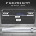 thumbnail image 2 of 1Pc Alloy Steel Weightlifting Bar 2.1M Straight Bar Bearing With 2 Clips, Sleeve Diameter 50Mm, Loading 1500Lbs, 2 of 9