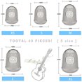 thumbnail image 3 of Silicone Guitar Finger Guards, Guitar Fingertips, Finger Protection Caps, Guitar Fingertip Protectors, Finger Guards for Ukulele, Finger Guards for Bass, 5 Sizes 40 pieces, 3 of 9