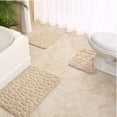 thumbnail image 1 of Meitianfacai Bathroom Rug Set Of 3 Memory Foam Bath Mat Toilet Mat Soft Absorbent Thick Rug Non-Slip Backing Universal Machine Washable, Khaki, 1 of 3