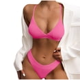 thumbnail image 1 of XZNGL Fashion Women Split Swimsuit Show Waist Solid Color Sexy Bikini, 1 of 9