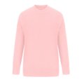 thumbnail image 2 of IROINID Chandail à Col Rond pour Femmes Couleur Unie Loisirs Manches Courtes Longues Automne et Hiver Chandail à Boutons Blouse, 2 of 6