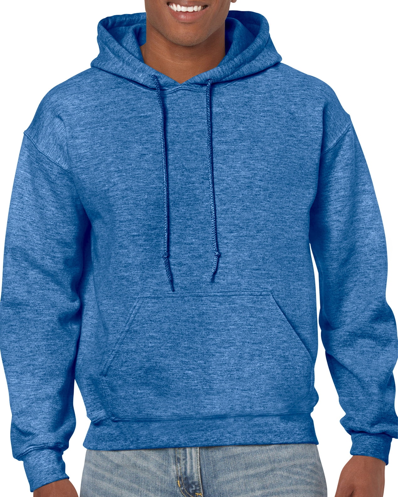 Gildan Mens Heavy Blend Hooded Sweatshirt, M, Heather Sport Royal