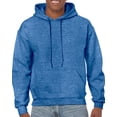 thumbnail image 1 of Gildan Mens Heavy Blend Hooded Sweatshirt, S, Heather Sport Royal, 1 of 2