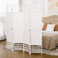 thumbnail image 2 of HOMCOM 5.6ft Folding Room Divider, Freestanding Privacy Screen for Bedroom, 2 of 10