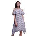 thumbnail image 1 of Bimba Robe Tunique à Épaules Dénudées pour Femmes à Imprimé Papillon, Col Rond, Coupe Droite, Fête - Xxx-Grand, 1 of 1