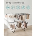 thumbnail image 4 of Black Clothes Drying Rack, Foldable 2 - Level, Free - Standing Large Drying Rack with Height - Adjustable Wings, 33 Drying Rails, and Sock Clips, 4 of 6