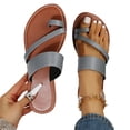 thumbnail image 1 of Cameland Sandales Plates Décontractées Sandales et Pantoufles Style Rétro de Plage Chaussures pour Femmes Grande Pointure, 1 of 5