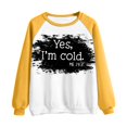 thumbnail image 4 of Chandails à Capuchon Mode pour Femmes 2023 T-shirt Imprimé Blouse à Manches Longues Col Rond Hauts Décontractés Chandail 50 % de Rabais Liquidation Costumes d'Halloween/Noël, 4 of 5
