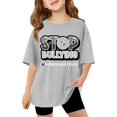 thumbnail image 1 of Kids Drop Shoulder Print Short Sleeve T Shirt Top (3 14y), 1 of 8