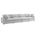 thumbnail image 2 of Modway Commix 4 Piece Down Filled Overstuffed Sectional Sofa Set in Light Gray, 2 of 10