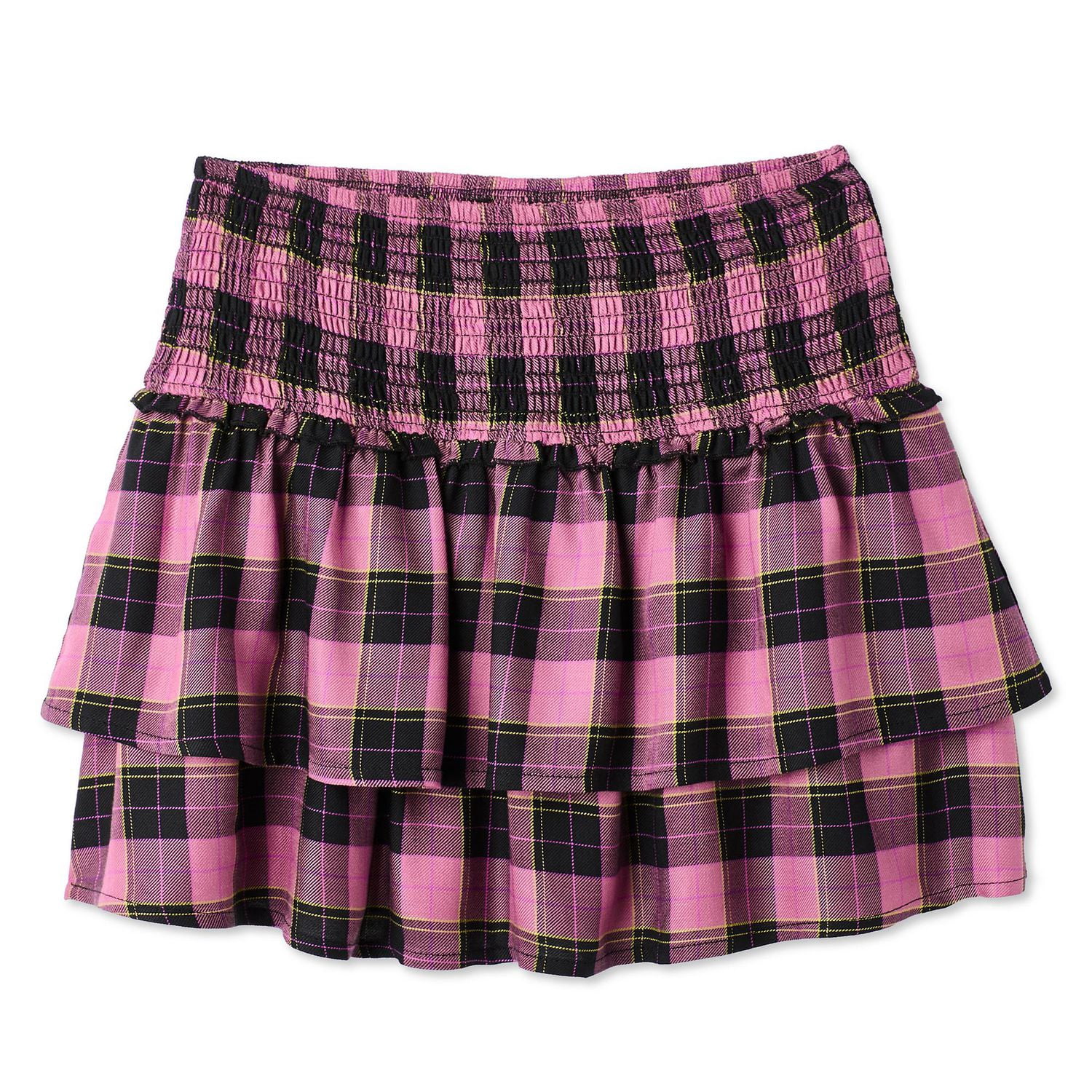 My Sister's Closet Girls' Smocked Waist Tiered Ruffle Skort