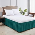 thumbnail image 2 of Jupe de Lit 18 Pouces / Style Empereur/wyoming Très Grand Size / Microfibre / Turquoise, 2 of 6