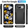 thumbnail image 2 of [PST] Google Pixel 8 Hard Case, Dual Layers Heavy Duty Rubber Armor Bumper Hard Case Cover, 2 of 5