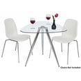 thumbnail image 1 of Mango Steam Lisbon 3-Sided Bistro Table with Tempered Glass Triangle Top, Chrome (1 Count), 1 of 3