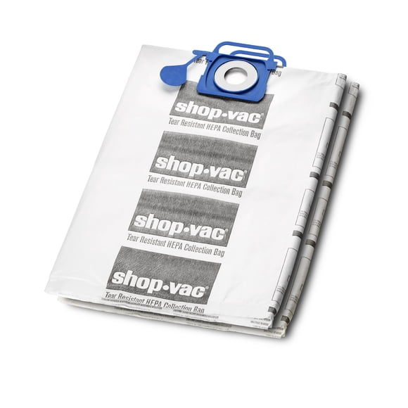 Shop-Vac 9021833, Tear Resistant HEPA Collection Bags, Fits 12-20 Gallon Vac Tanks, (2-Pack)